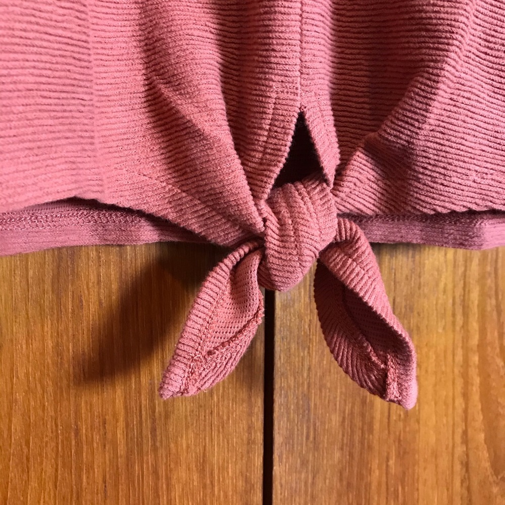 MADEWELL Texture & Thread Long Sleeve Tie-Front - Picture 4 of 8